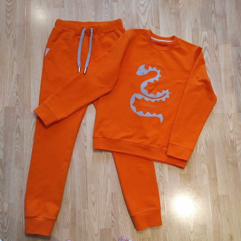 Rundstrikket Ribb – Oransje